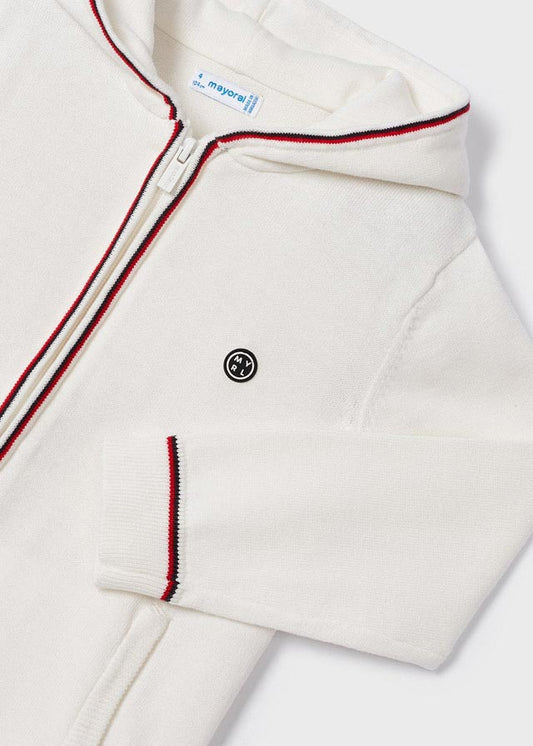 Felpa tricot con cappuccio - 3351