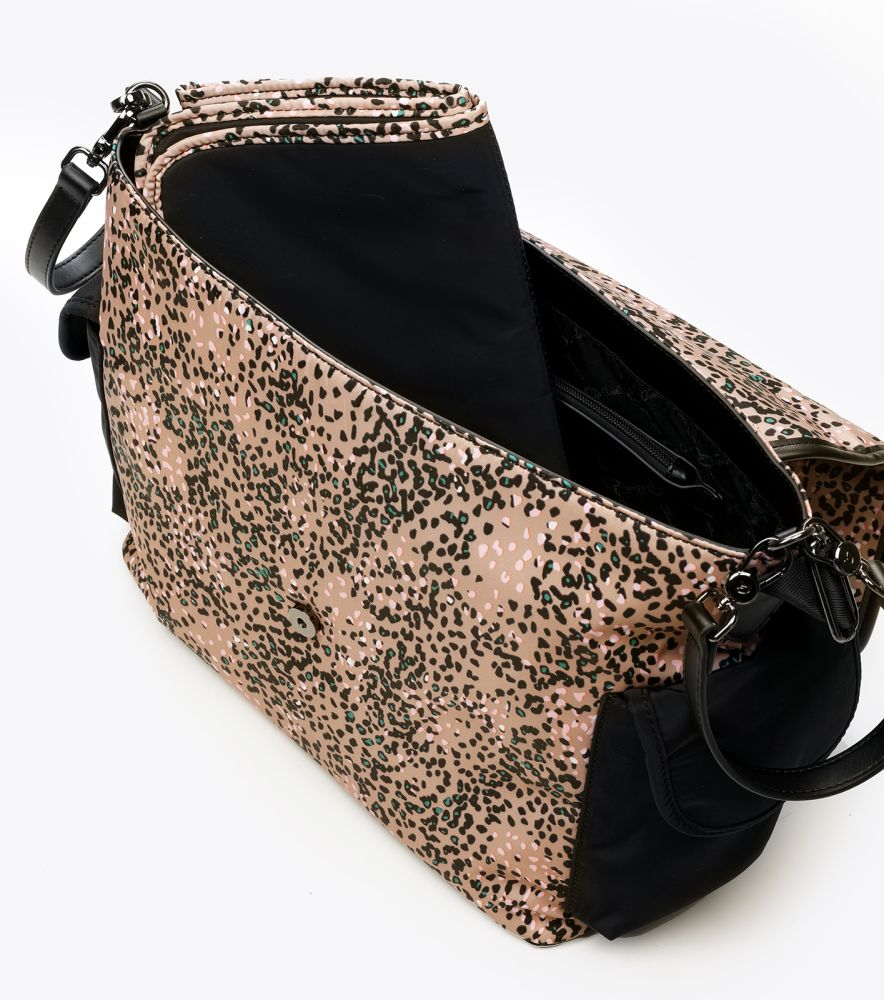 BORSA MAMMA HAPPY LEOPARD IN TESSUTO HARLOW CON CAMBIO - 1010-2969