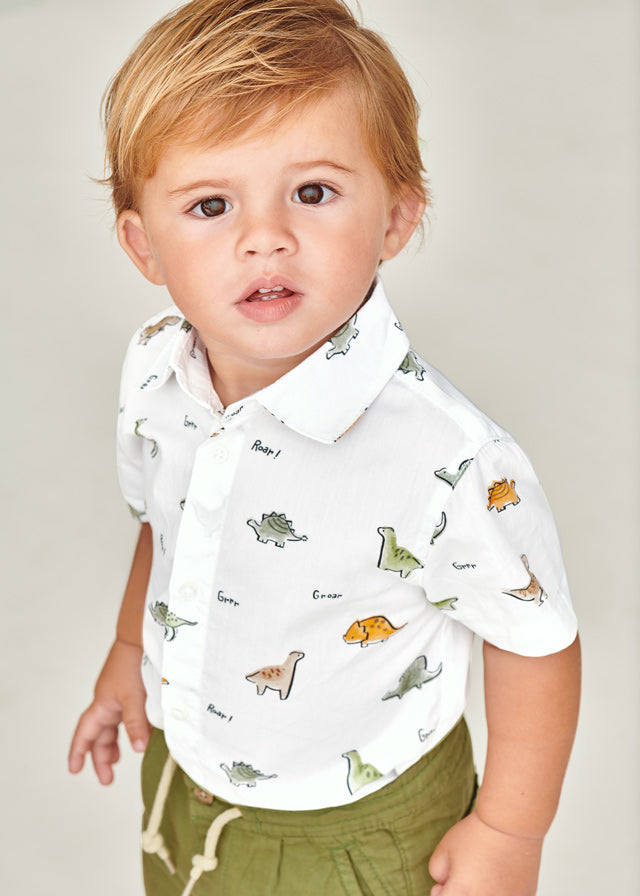 Camicia manica corta stampa grande - 1110