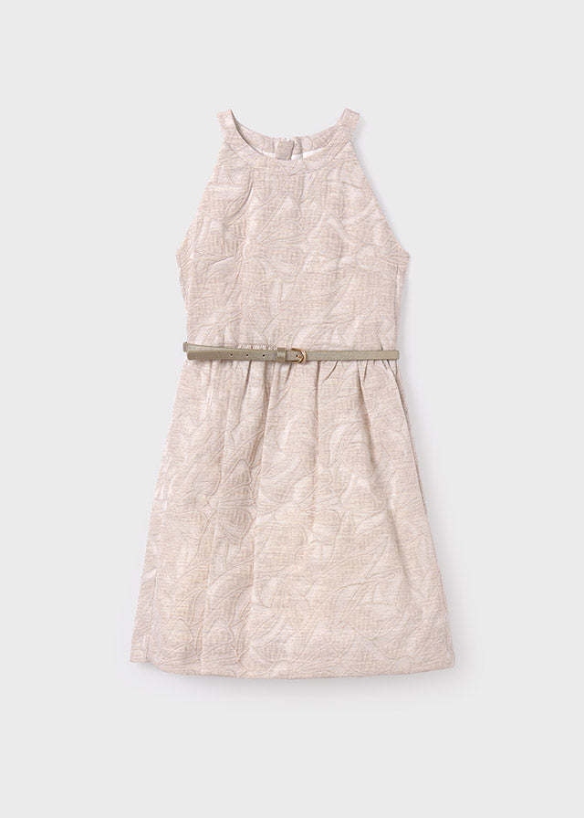 Vestito jacquard fiore - 6949