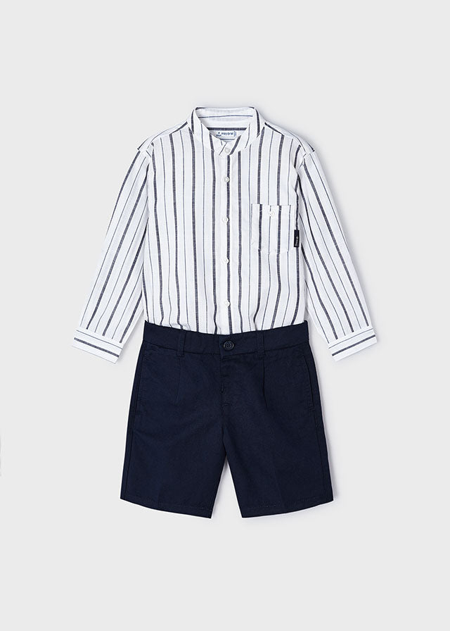 Cmpleto bermuda camicia m/l collo coreana - 3281