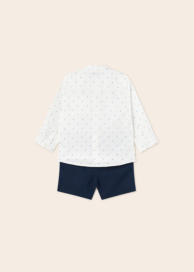 Completo camicia manica lunga lino - 1297