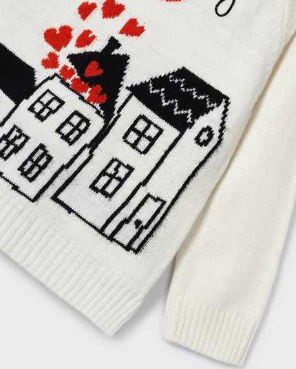 Vestito tricot con motivi - 4923