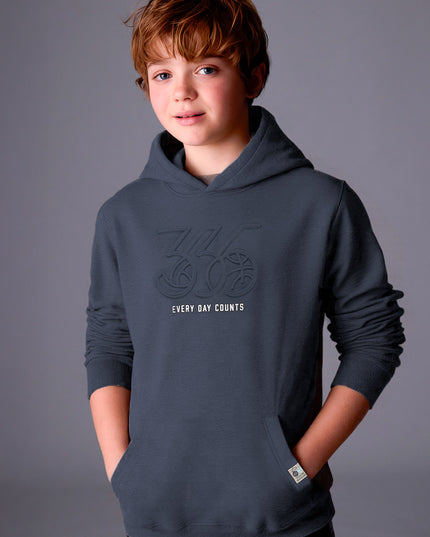 Pullover embosse cappuccio - 7401M