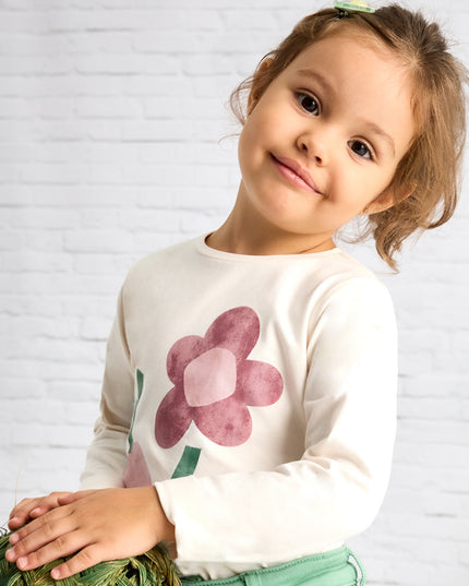 Maglietta m/l maxi fiori - 3017