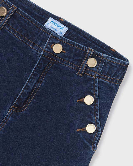 Pantalone lungo jeans bottoni - 7501