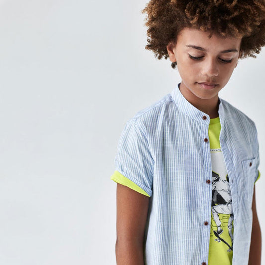 CAMICIA M/C COLLO MAO - 6113