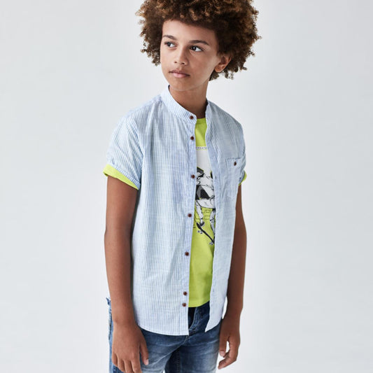 CAMICIA M/C COLLO MAO - 6113