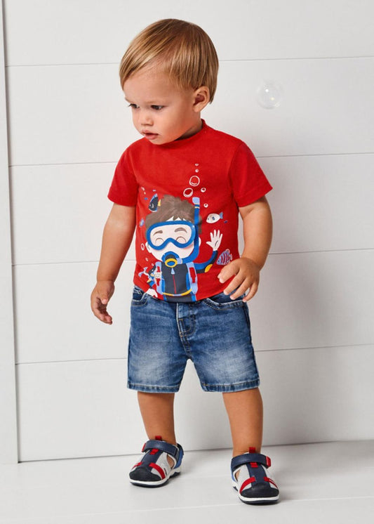 Bermuda jeans soft denim - 1228