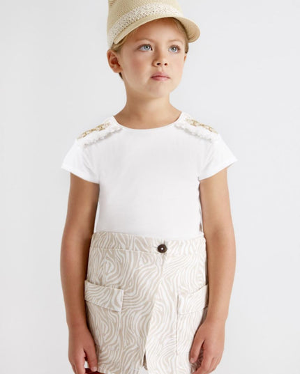 Maglia m/c ricamata - 3036