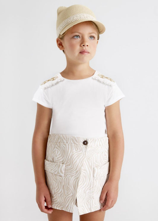Maglia m/c ricamata - 3036