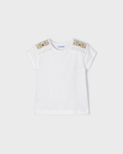 Maglia m/c ricamata - 3036