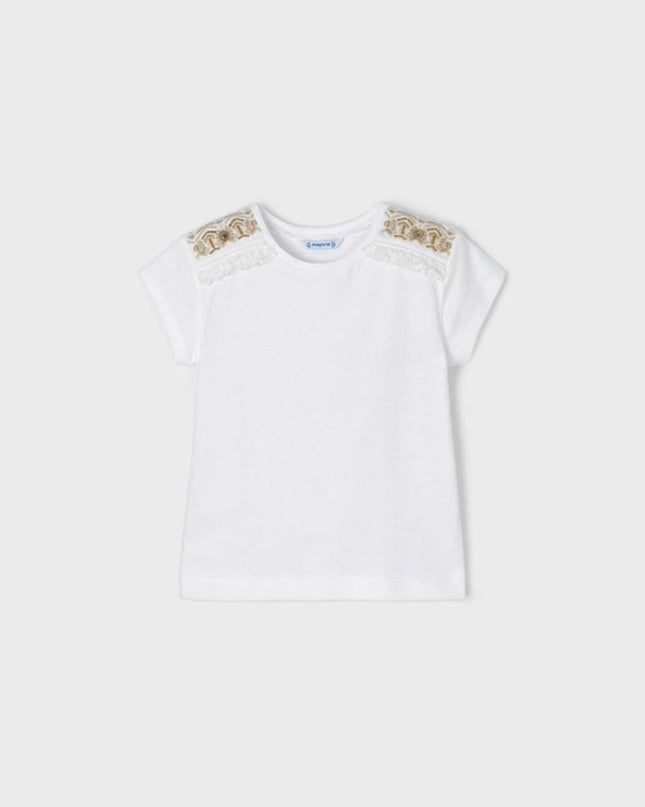 Maglia m/c ricamata - 3036