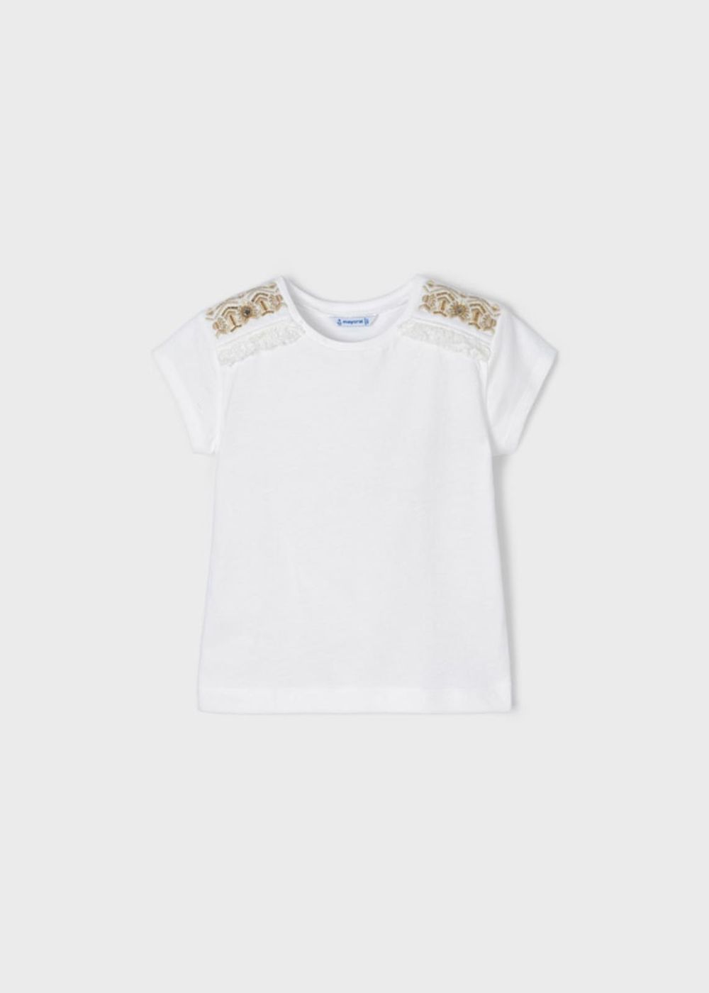 Maglia m/c ricamata - 3036