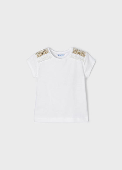 Maglia m/c ricamata - 3036