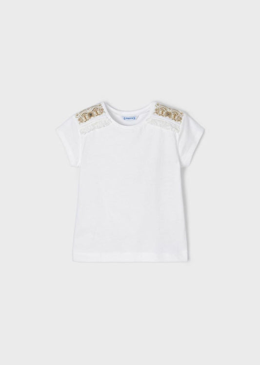 Maglia m/c ricamata - 3036