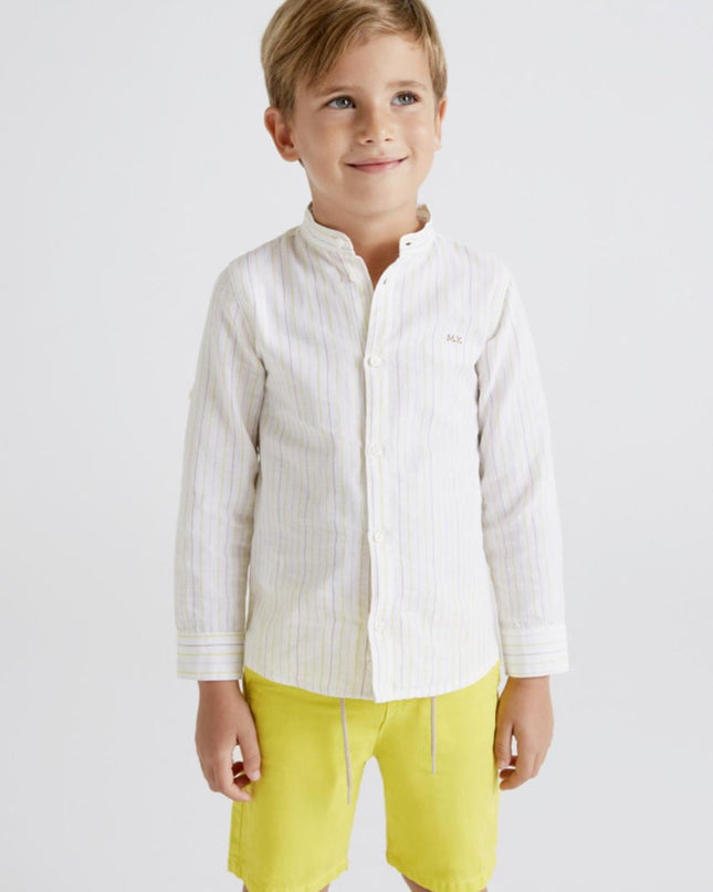 Camicia m/l c/coreana lino - 3122B