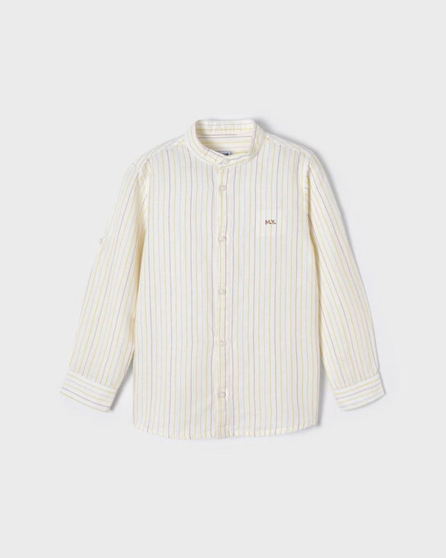 Camicia m/l c/coreana lino - 3122B