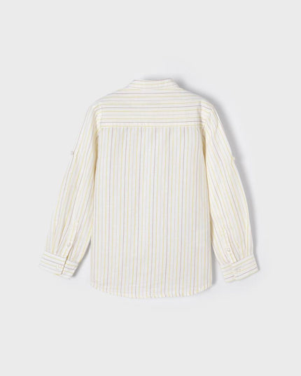 Camicia m/l c/coreana lino - 3122B