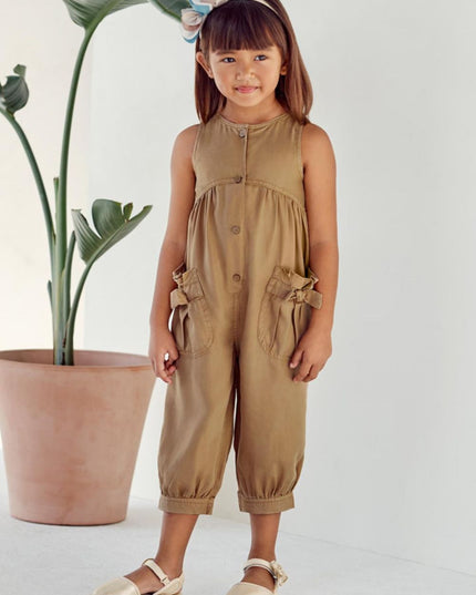 Jumpsuit tasche fiocco - 3833