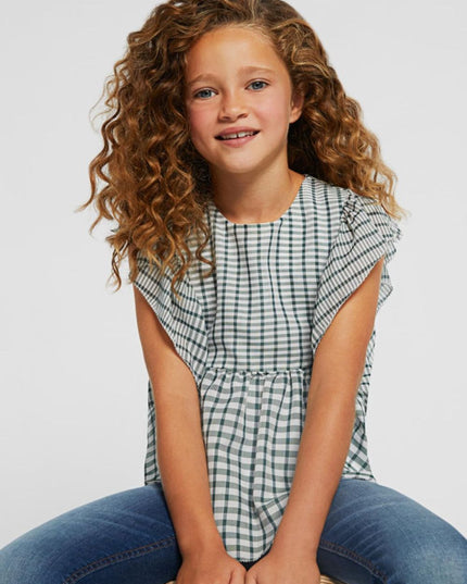 Blusa voile quadri - 6123