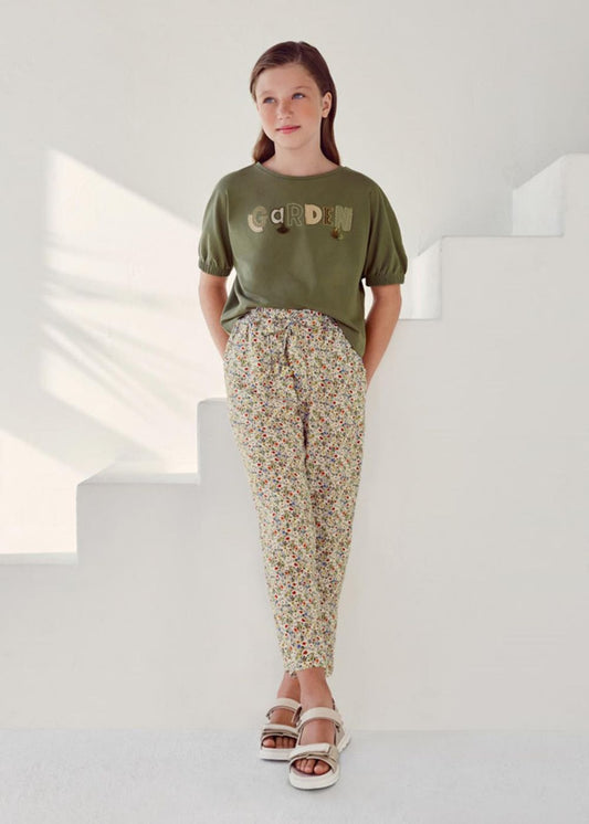 Pantalone lungo casual fiori - 6573