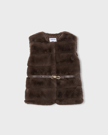 Gilet pellicciotto con cintur - 4328