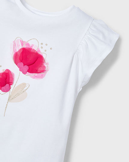 Maglietta m/c fiori - 3002B