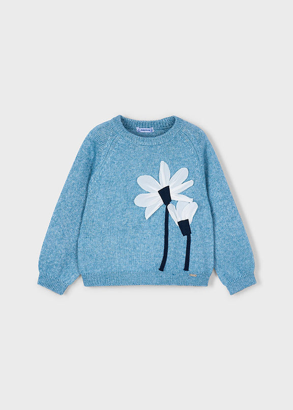 Maglione fiori applicazione - 4308