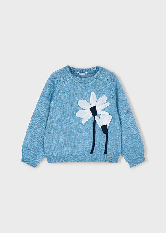 Maglione fiori applicazione - 4308