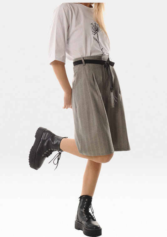 Bermuda in tessuto spigato lurex - LOK0034/1265