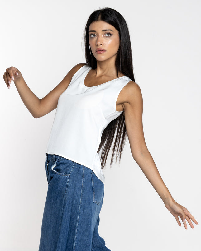 Top Donna Bianco LOKITA - Taglie S-XL