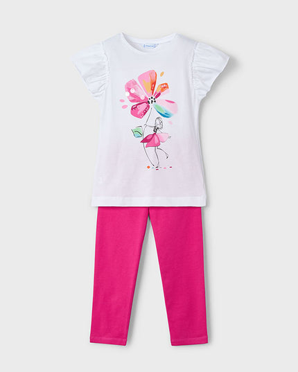 Completo leggings fiore - 3705