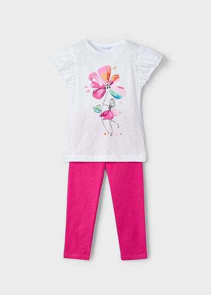 Completo leggings fiore - 3705