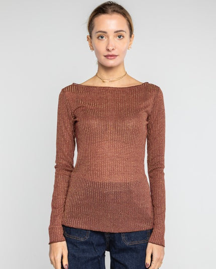 Maglia shiffer costina filo lamè - LOK10553/999