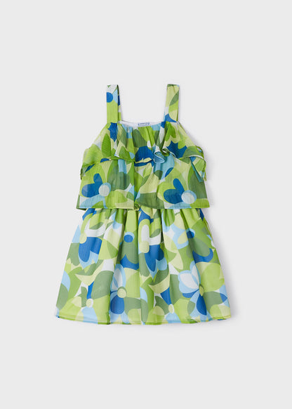 Vestito chiffon con volant - 3940