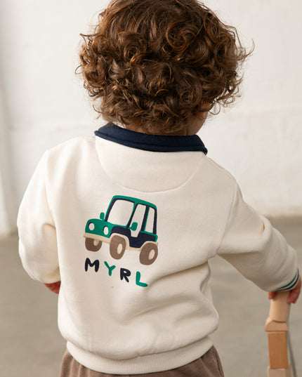 Pullover con collo polo - 2419