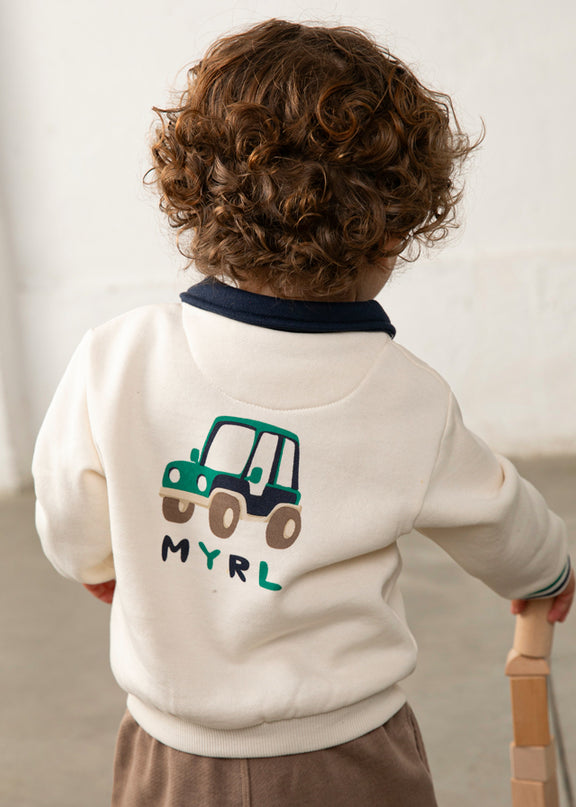 Pullover con collo polo - 2419