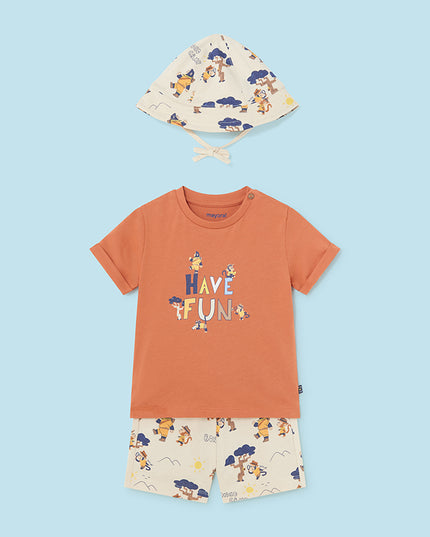 Completo punto print con cappelli - 1653