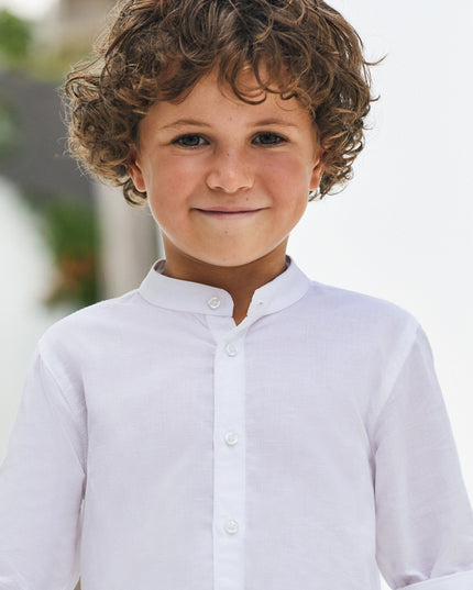 Camicia m/l collo coreana lino - 3120B