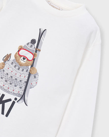 Maglietta m/l print orso ski - 4024