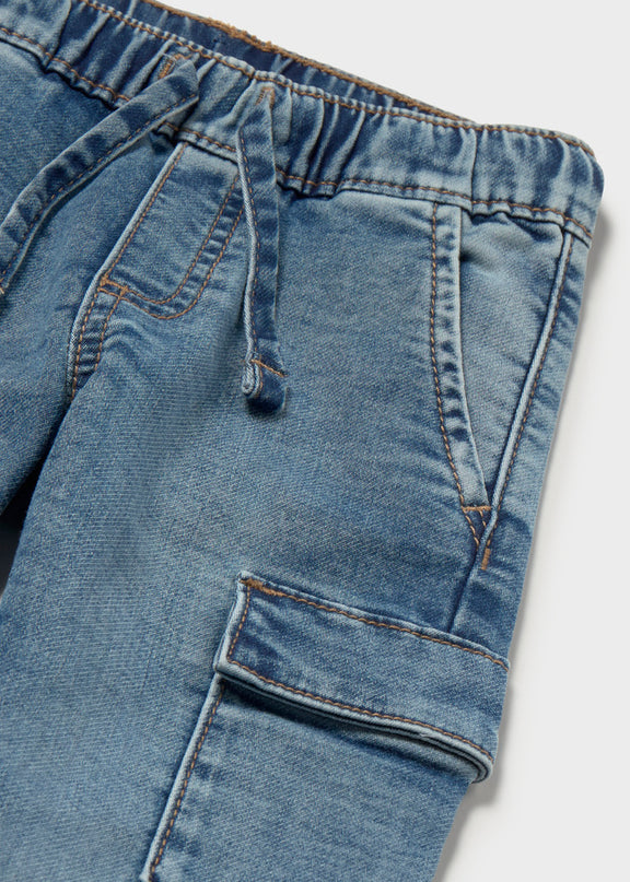 Pantalone soft denim cargo - 2540