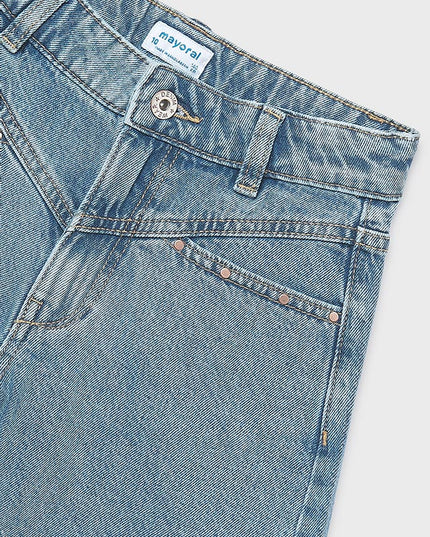 Pantalone corto jeans borchie - 6202