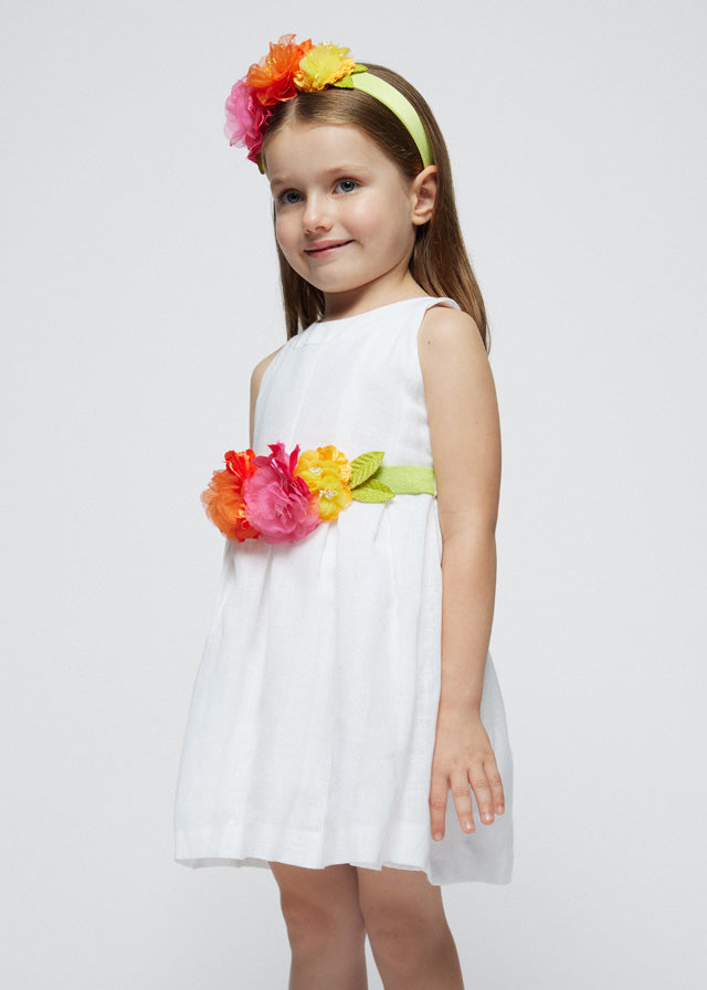 Vestito cinta fiori - 3959
