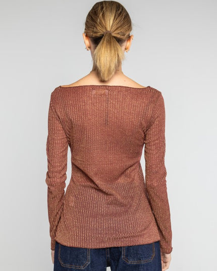 Maglia shiffer costina filo lamè - LOK10553/999