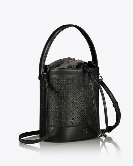 Borsa a secchio traforata Sienna - 1010-2903