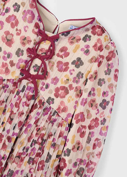 Vestito plissettato stampa - 4917