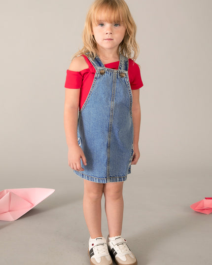 Gonna salopette denim fluido - 3910