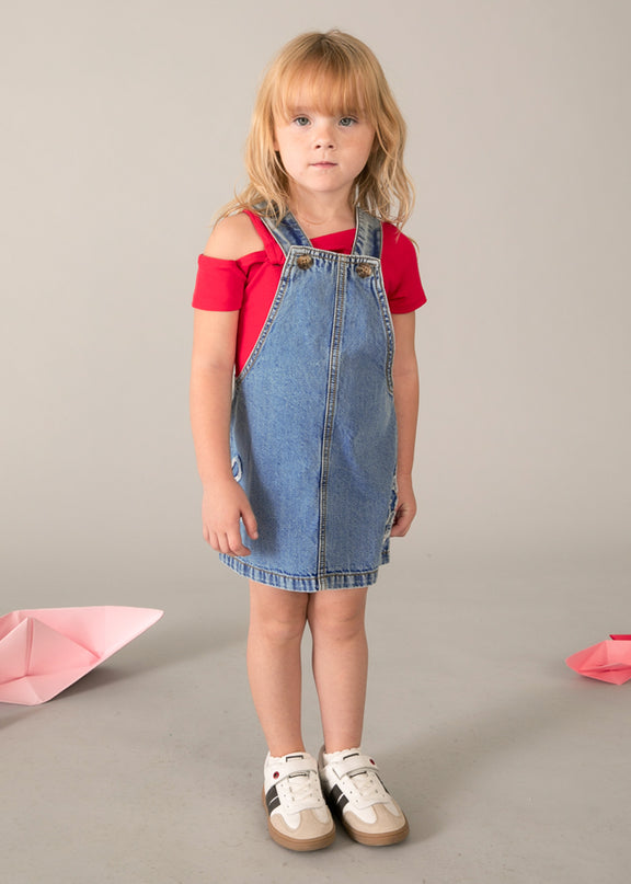 Gonna salopette denim fluido - 3910