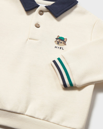 Pullover con collo polo - 2419